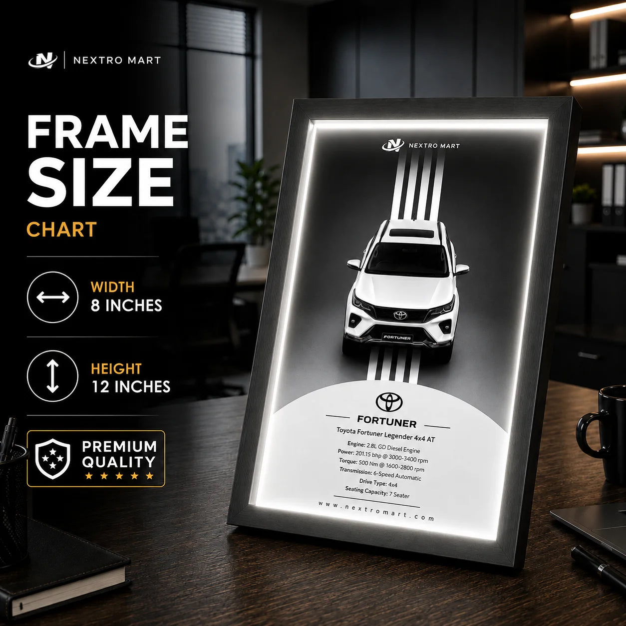 Fortuner Premium LED Wall Art Frame