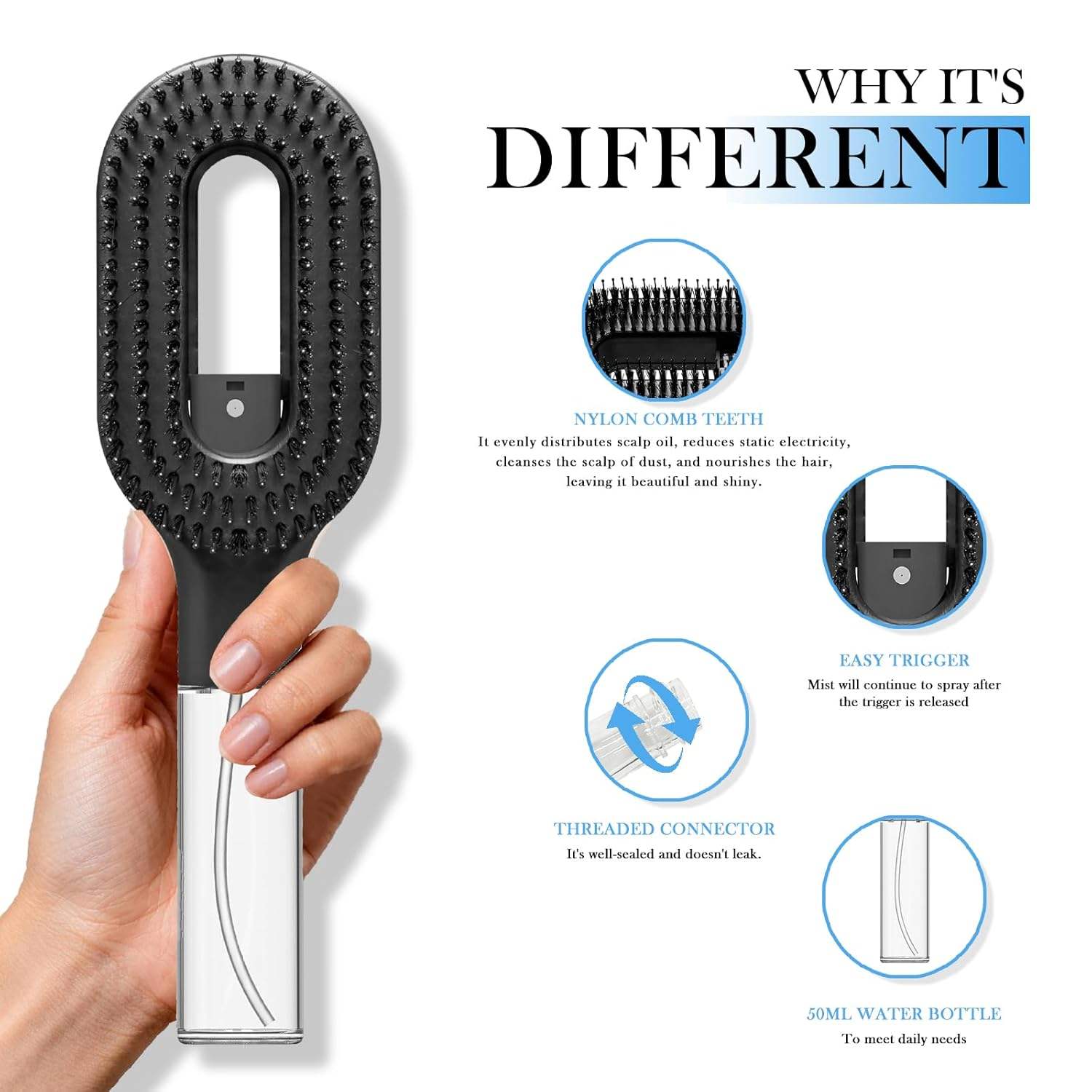 2-in-1 Hair Spray Brush